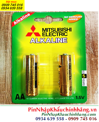 Mitsubishi LR6 _Pin tiểu AA 1.5v Alkaline Mitsubishi LR6 MN1500 chính hãng (Loại vỉ 2viên)